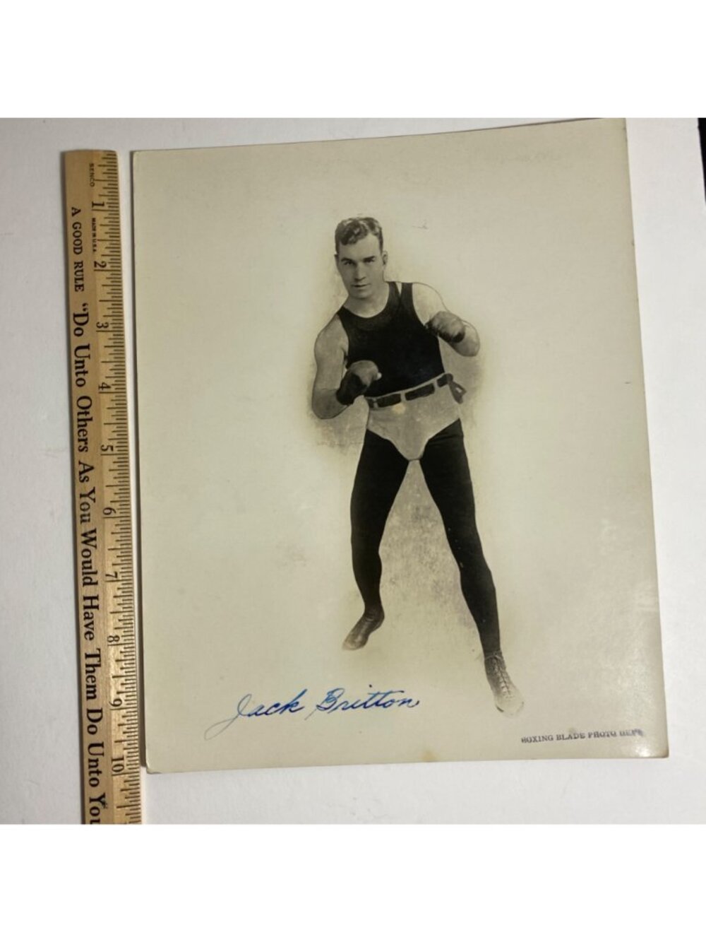 JACK BRITTON Boxer Boxing Photograph 8x10" World Welterweight Champion 1900s - Picture 5 of 5